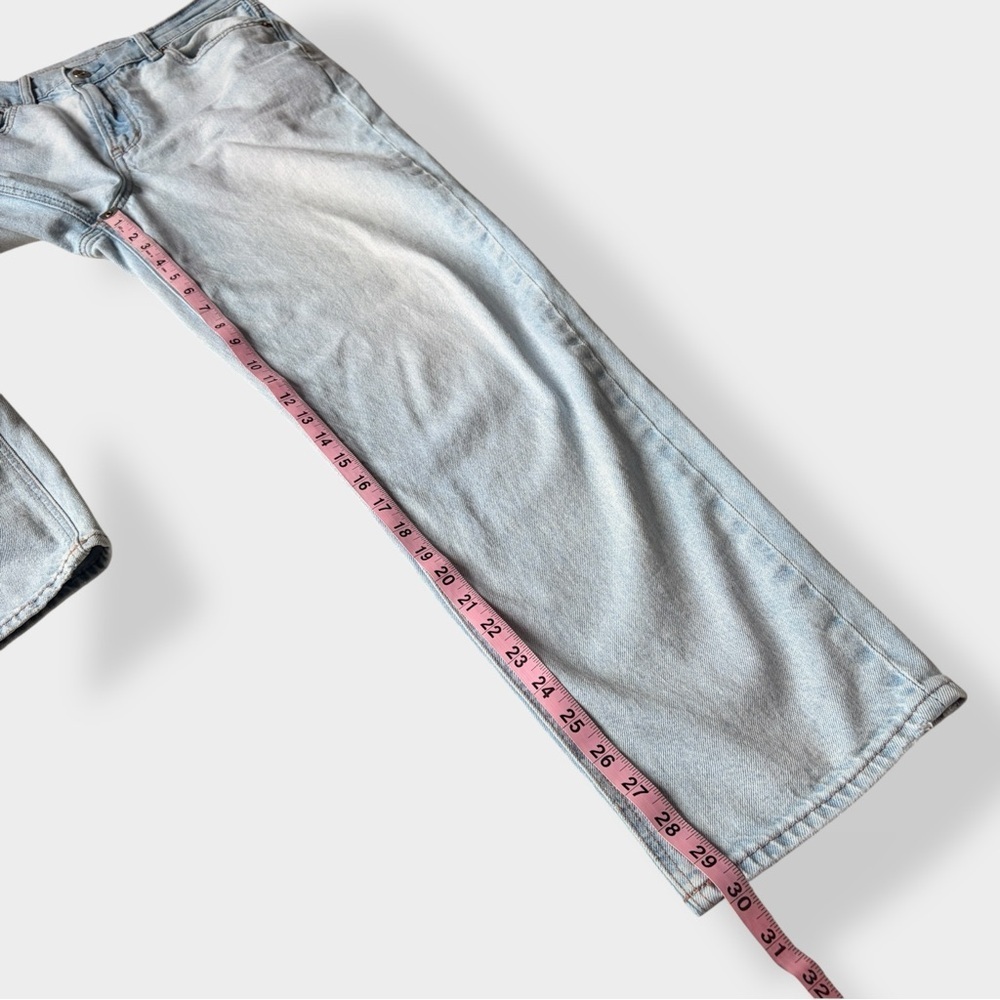 American Eagle Highest Rise Baggy Straight Jeans – Size 4 Short Light Blue - Picture 10 of 11